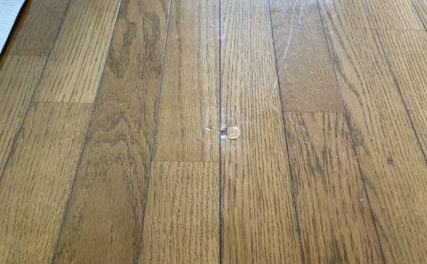 床の凹みキズ補修